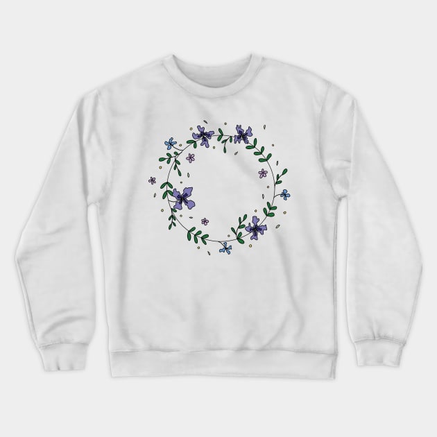 FLOWER WREATH 2 Crewneck Sweatshirt by basiastachurska